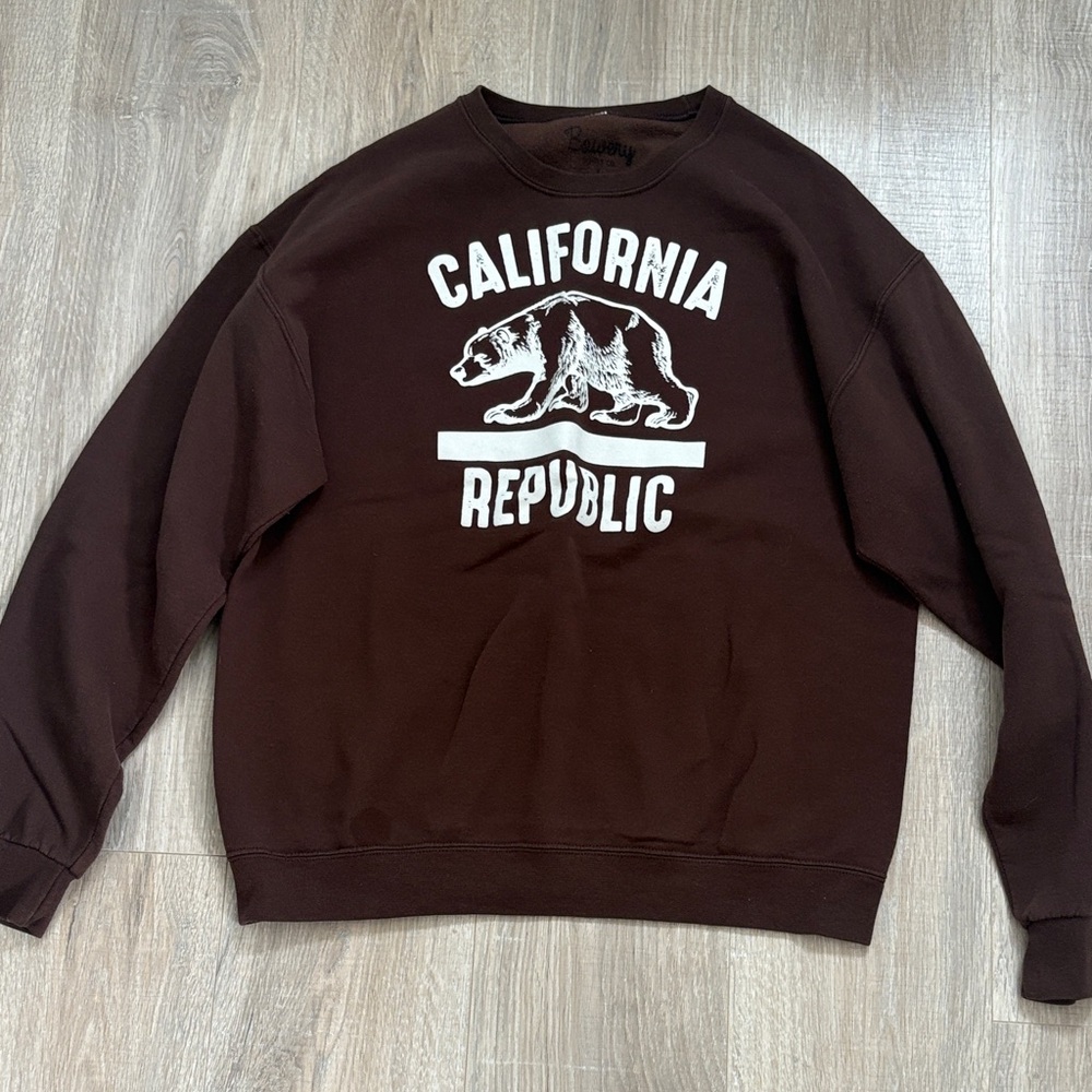 California Republic Brown Crewneck Sweatshirt- Large